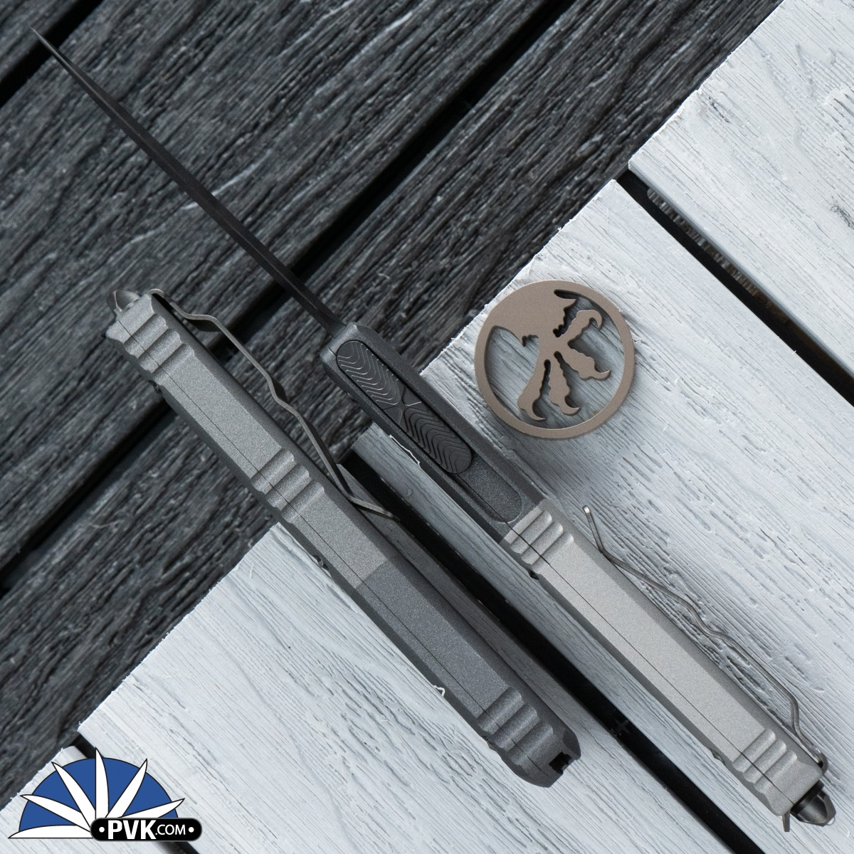 Microtech Ultratech 122-1DLCTX Double Edge DLC Blade, Bladeshow