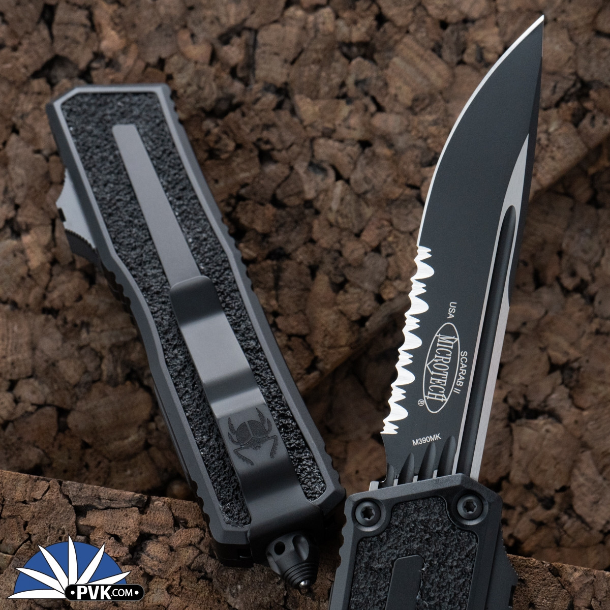 Microtech Scarab 2 Gen 3 1278-2T Single Edge Partial Serrated