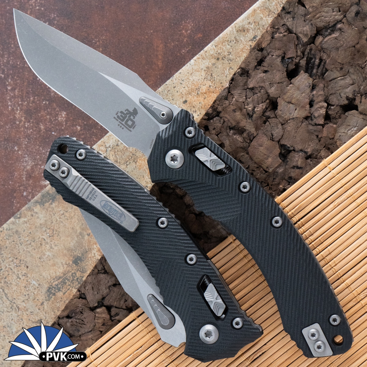 Microtech Amphibian 137RL-10APFLGTBK30 Ram-Lok G10 Fluted Black