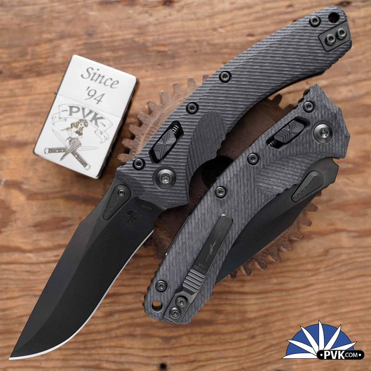 Microtech Amphibian 137RL-1DLCTFLCFS Ram-Lok Carbon Fiber Fluted