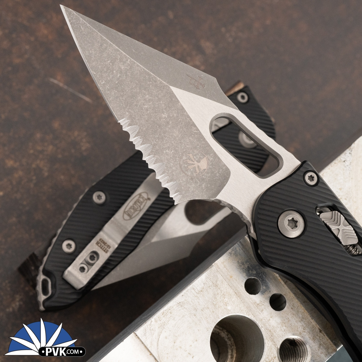 Microtech Stitch 169RL-11APFL Ram-Lok Aluminum Fluted Black