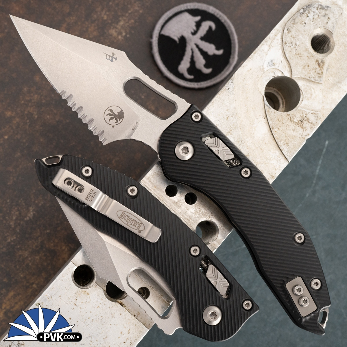 Microtech Stitch 169RL-11FL Ram-Lok Aluminum Fluted Black