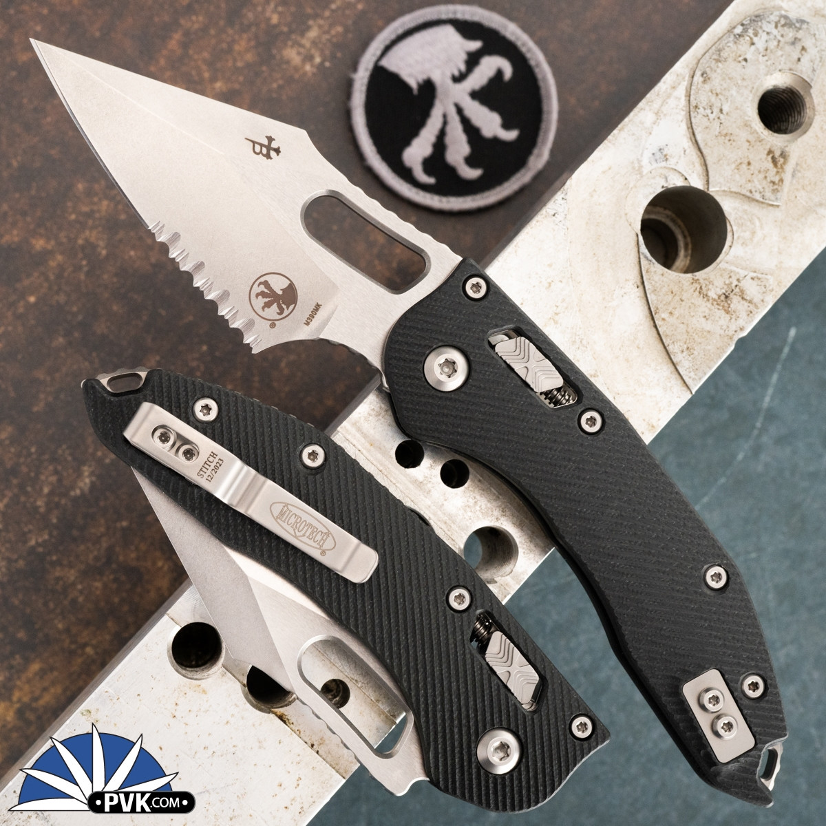 Microtech Stitch 169RL-11FLGTBK Ram-Lok G10 Fluted Black