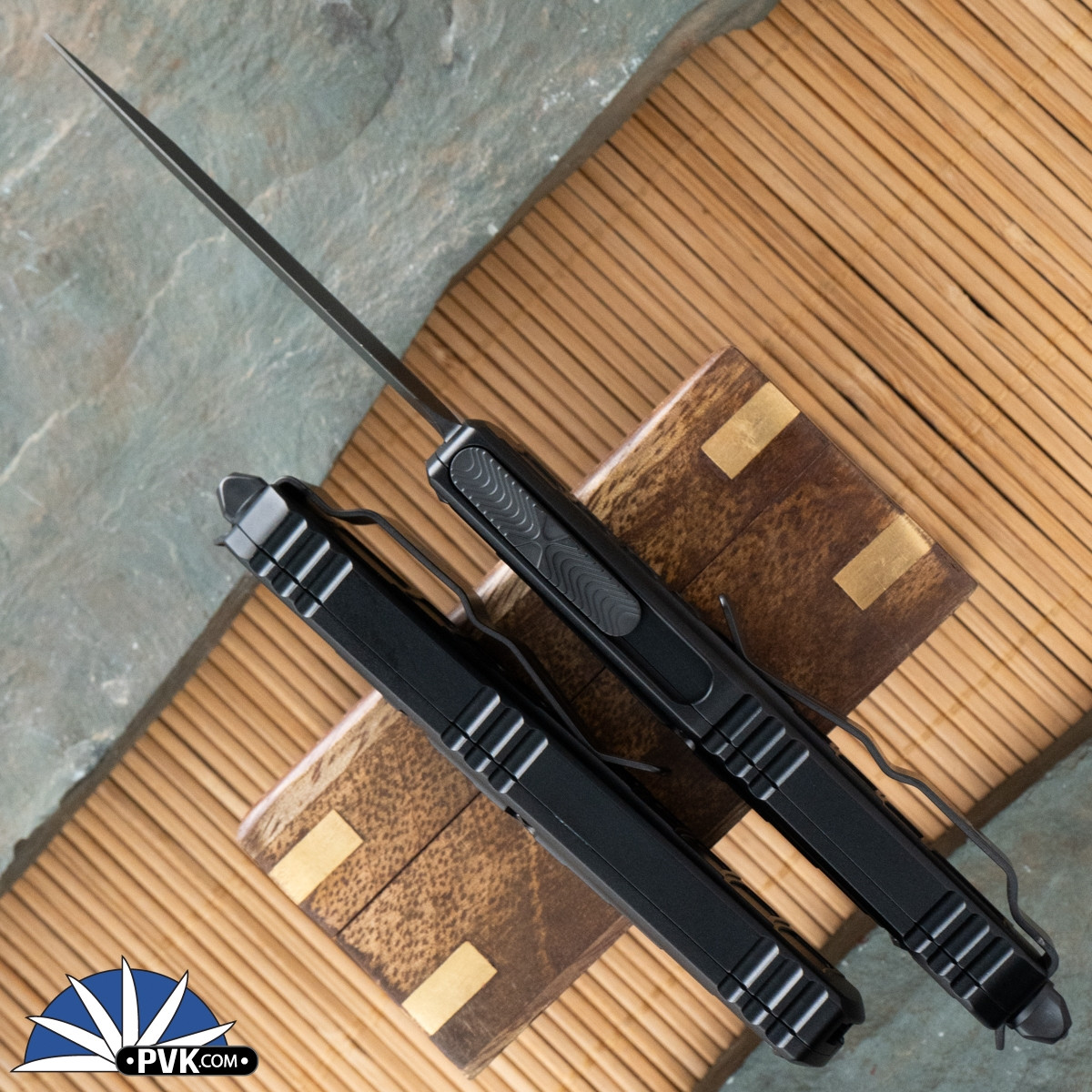 Microtech UTX-85 II 232ii-1TS Double Edge Black Blade Stepside