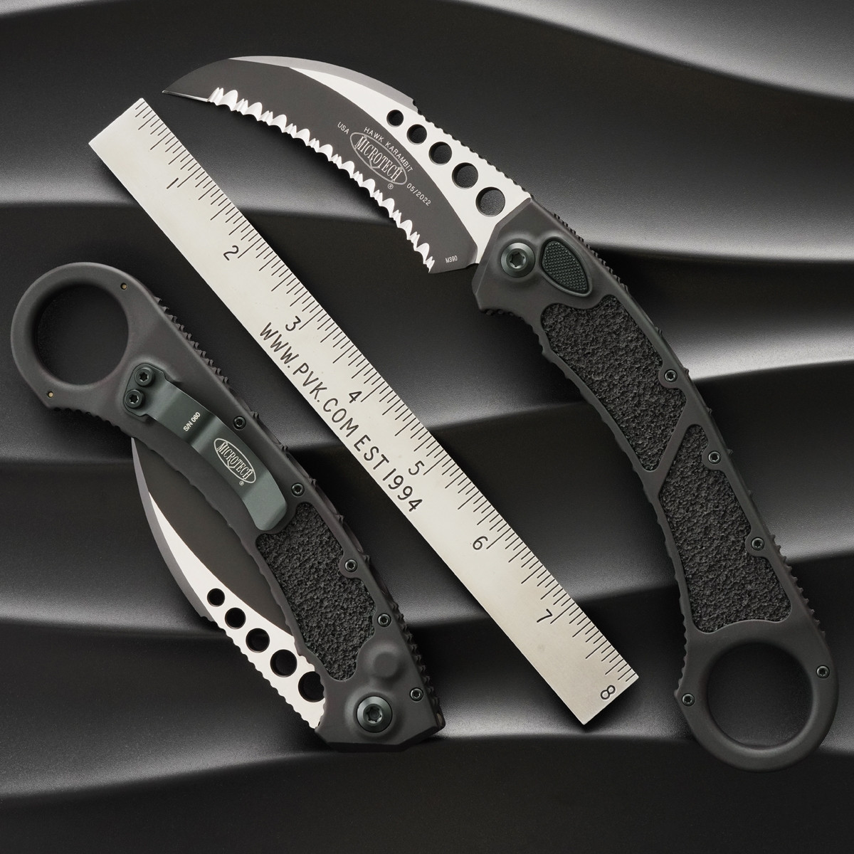 Microtech Hawk Karambit Black Tactical Full Serrated 266-3T Serial