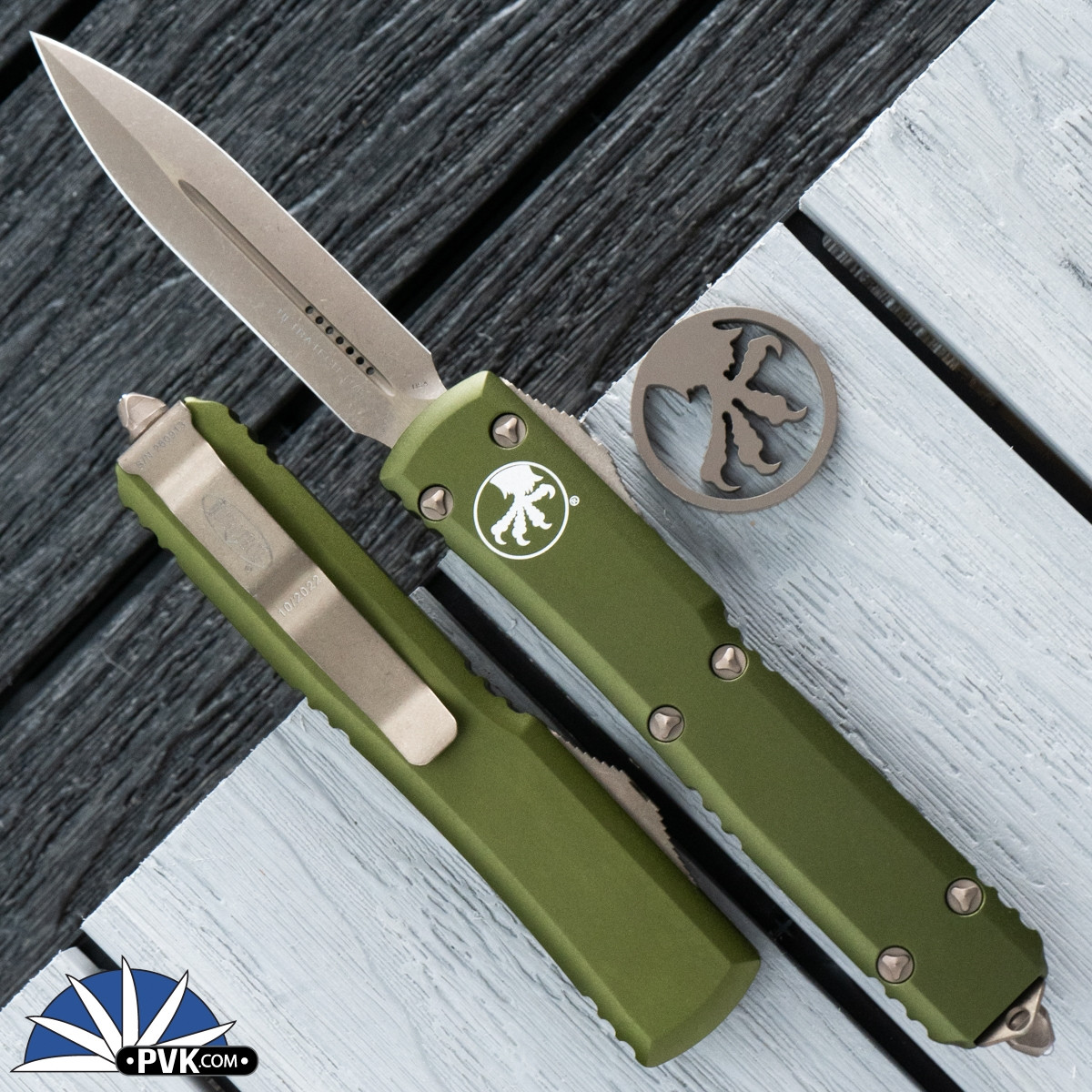 Microtech Ultratech 122-13APOD Double Edge Apocalyptic Bronze