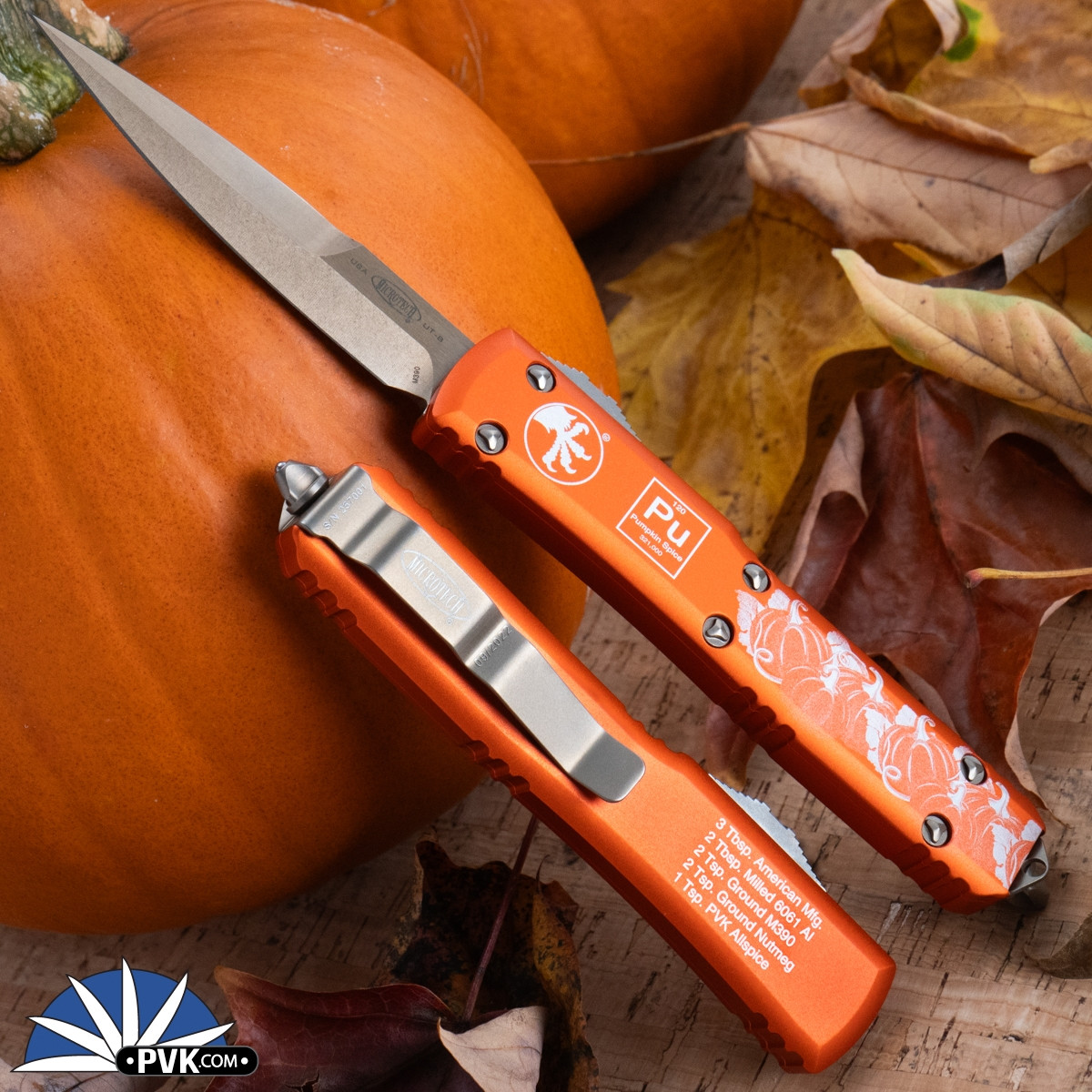 PVK Custom Ultratech Pumpkin Spice 120-13OR Bayonet Bronze Blade