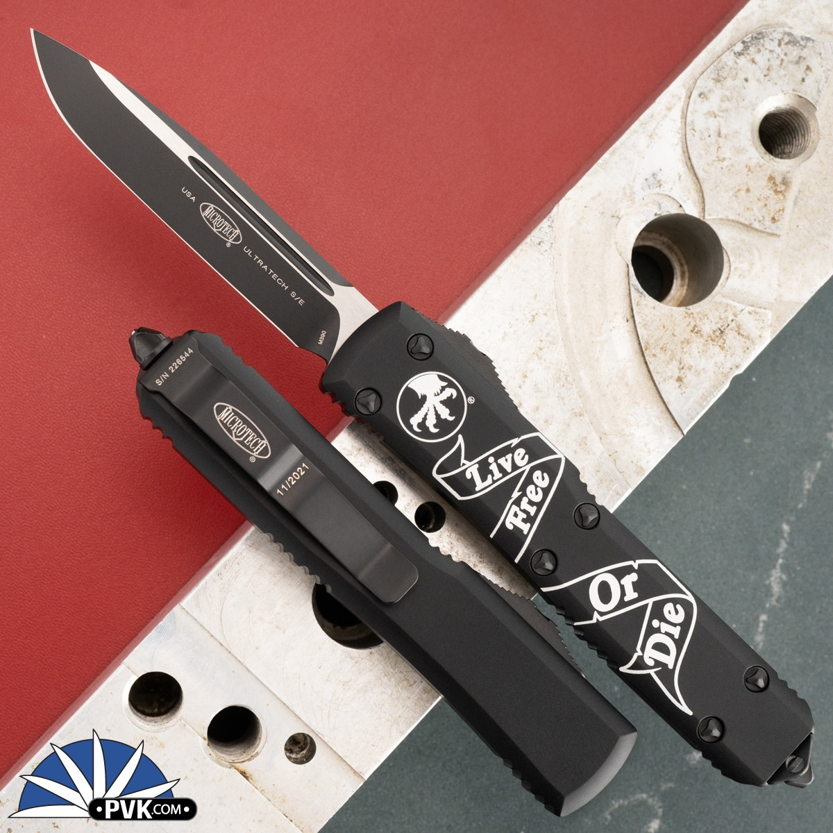 PVK Custom Ultratech Live Free Or Die 121-1T Single Edge Black
