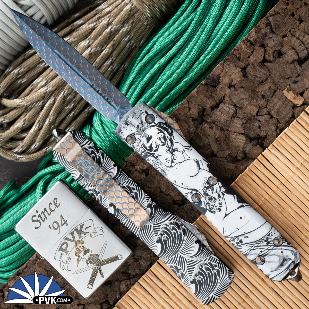 PVK Custom Ultratech Classic Geisha w/Waves, Double Edge Dragon