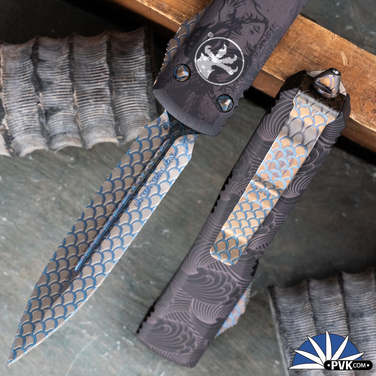 Ultra Tech Geisha PVK Custom Ultratech Ghost Geisha w/Waves, Double Edge Dragon Scale ...