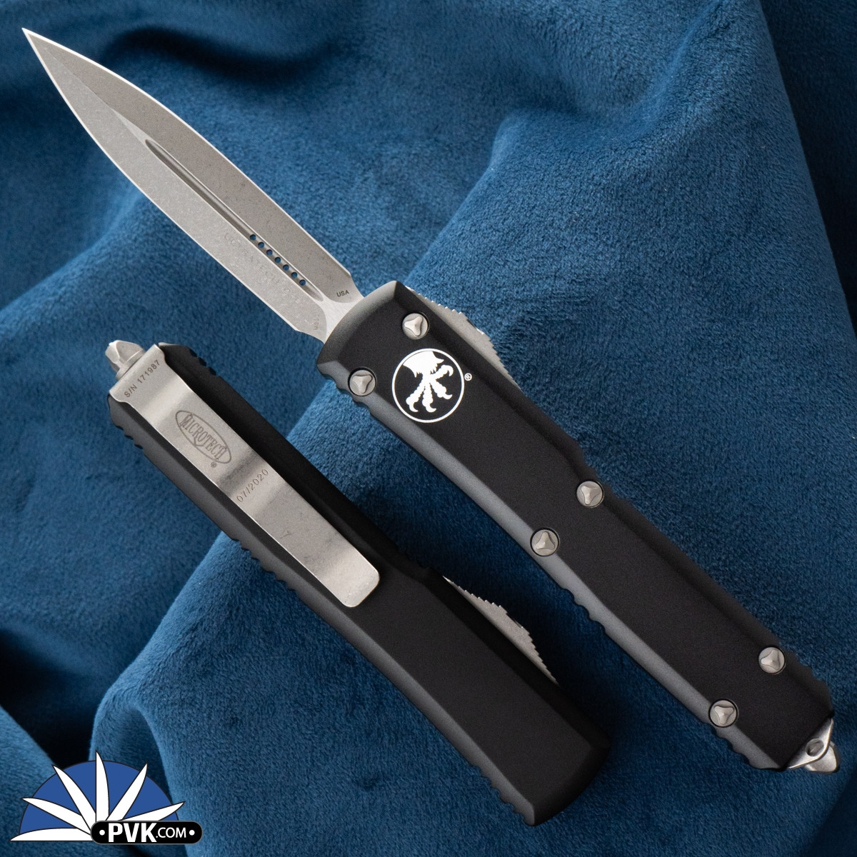 Microtech Ultratech 122-10AP Double Edge Apocalyptic Blade, Black
