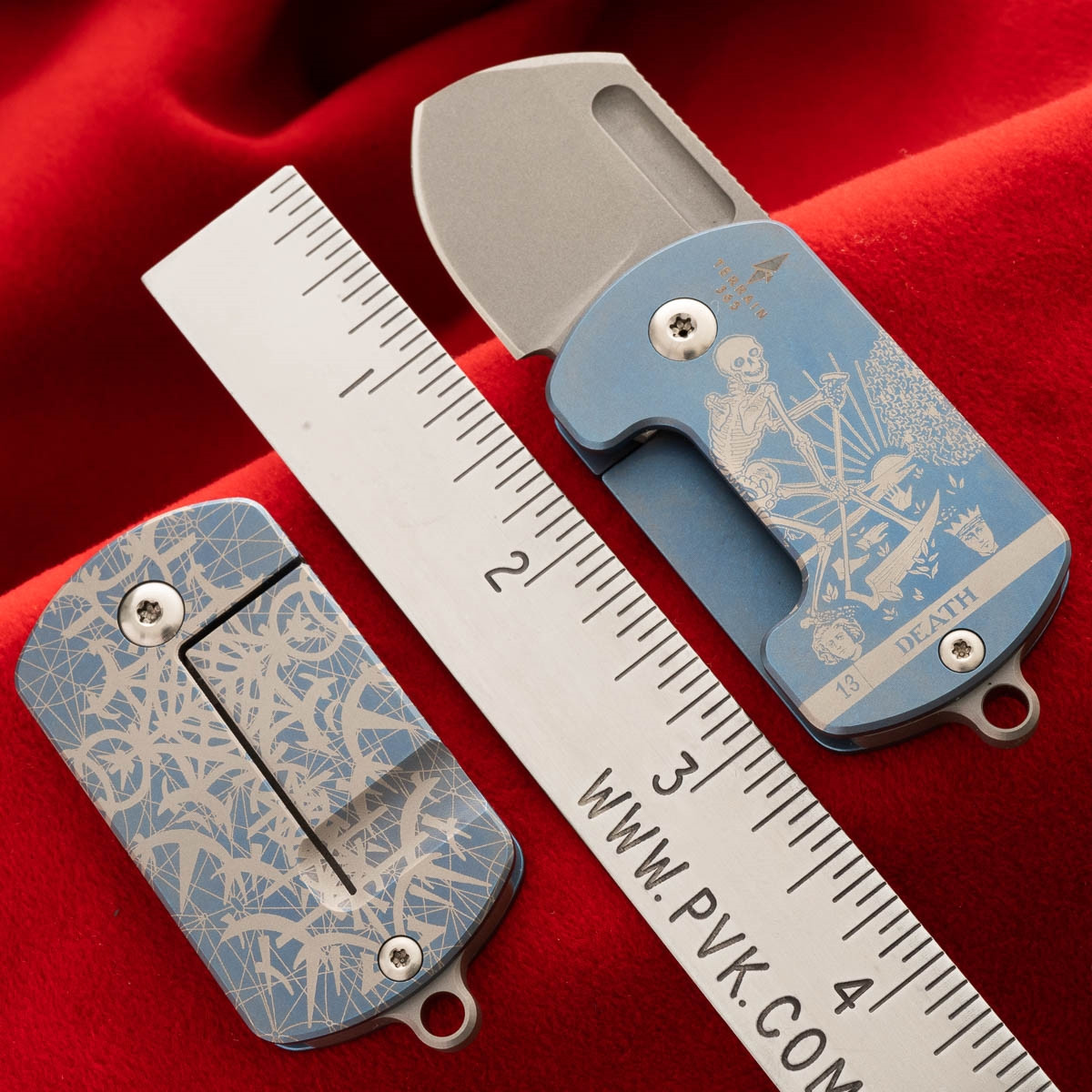Terrain 365/PVK Custom DTK-AT, Blue Anodized, Custom Laser