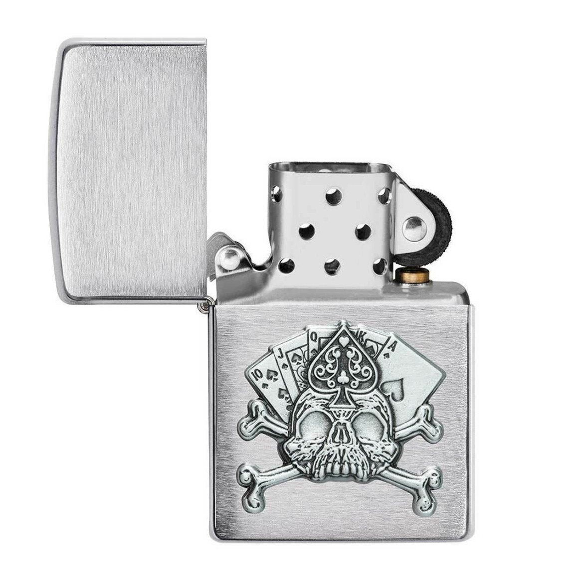 Zippo Lighter 49293 Card Skull Emblem - PVK