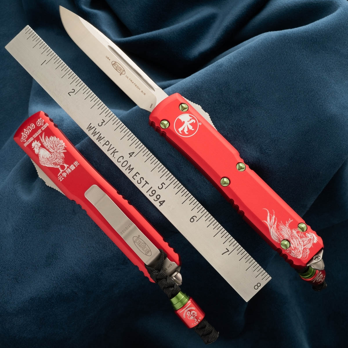 PVK Custom Ultratech 121-4RDSIR Single Edge Satin Blade, Red PVK Custom Ultratech 121-4RDSIR Single Edge Satin Blade, Red