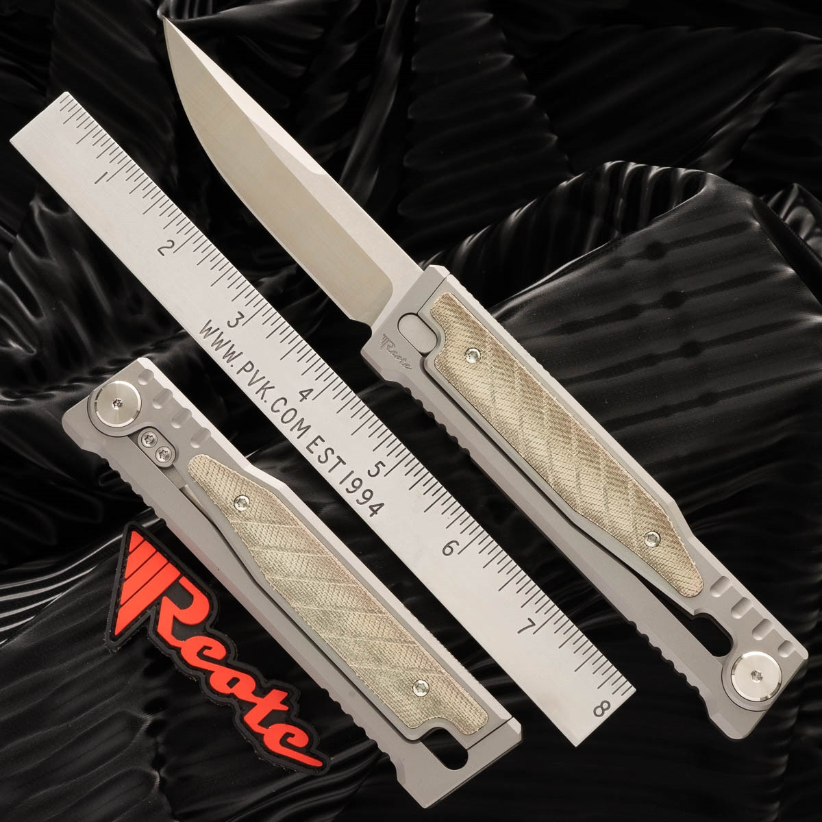 Reate EXO Gravity Knife Drop Point Green Micarta - PVK