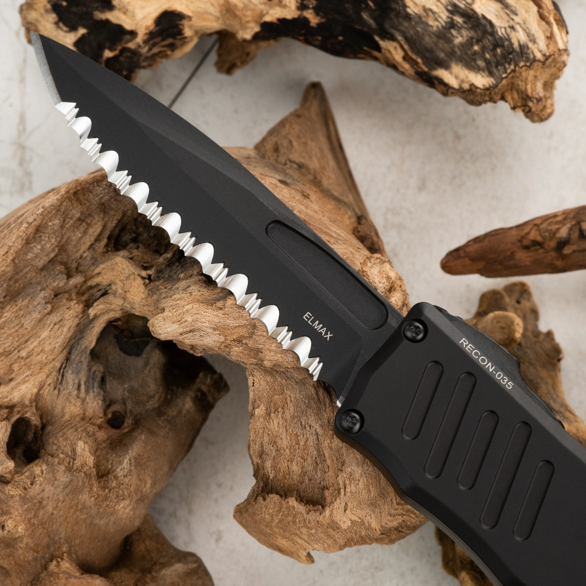 Custom REK Knives Full Serrated Guardian Tactical RECON-035 S/E