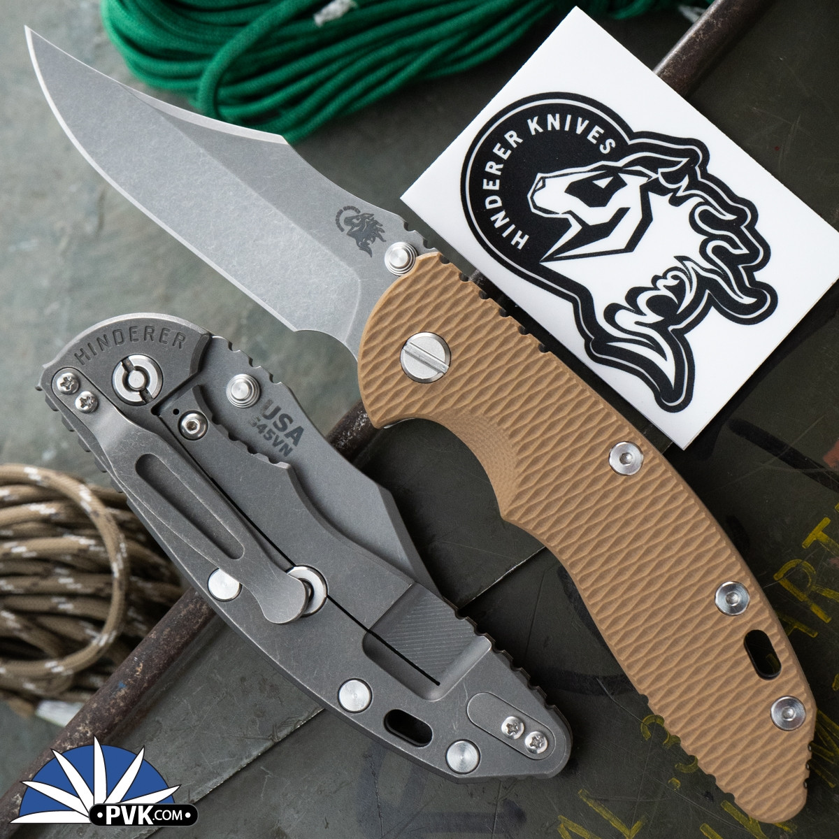 Hinderer XM-18 3.5″ Non Flipper, Bowie Working Finish S45VN Blade