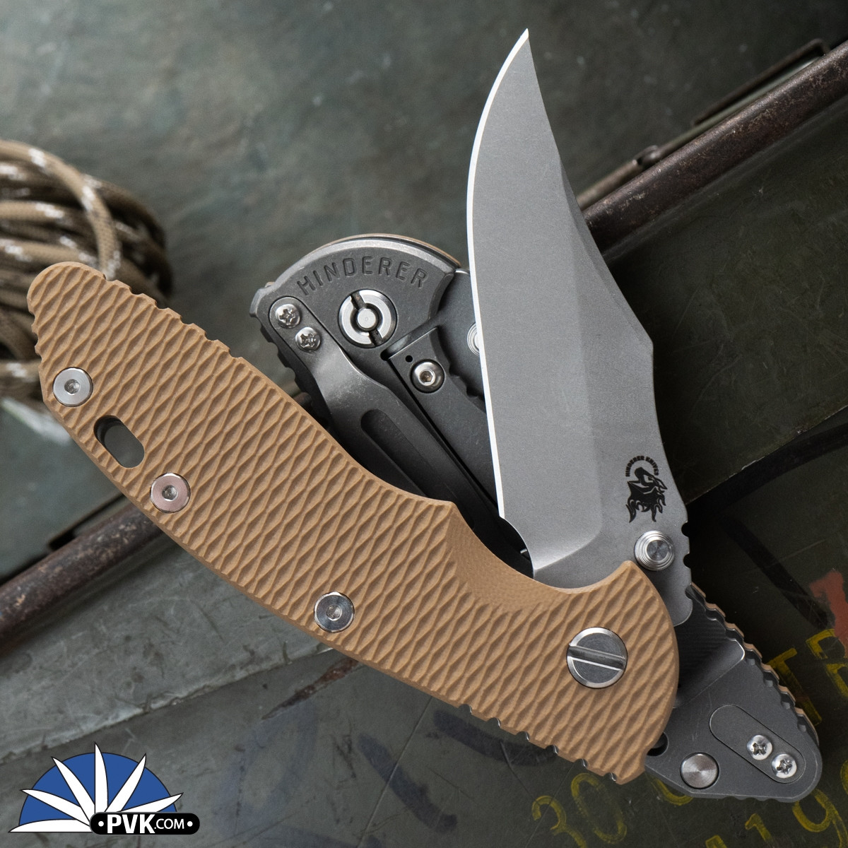 Hinderer XM-18 3.5″ Non Flipper, Bowie Working Finish S45VN Blade
