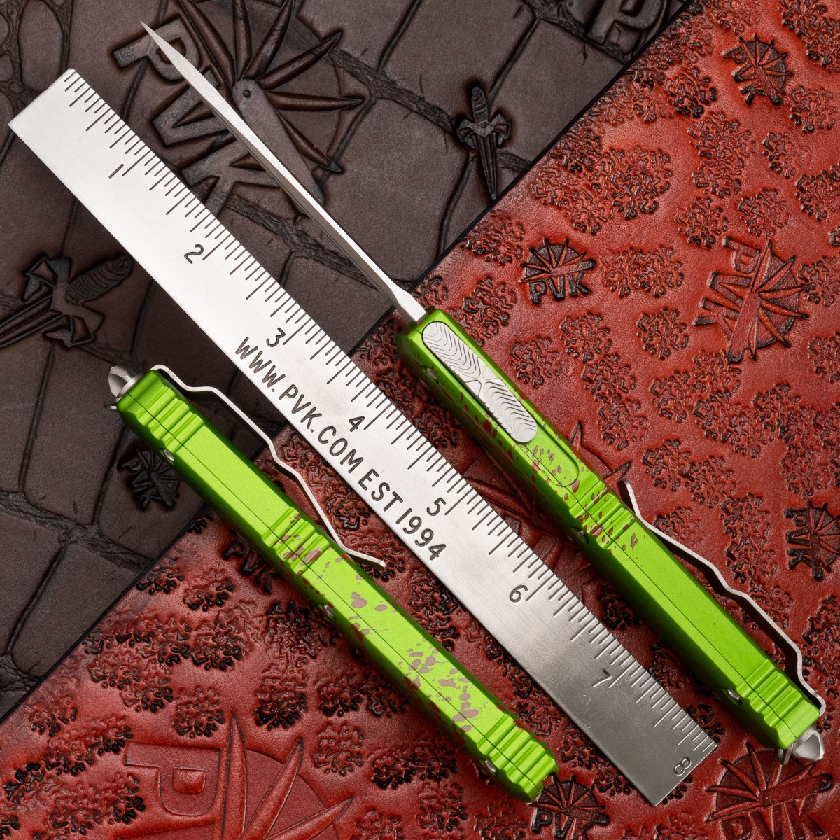 Microtech Ultratech 123-10Z Tanto Stonewash Blade, ZombieTech