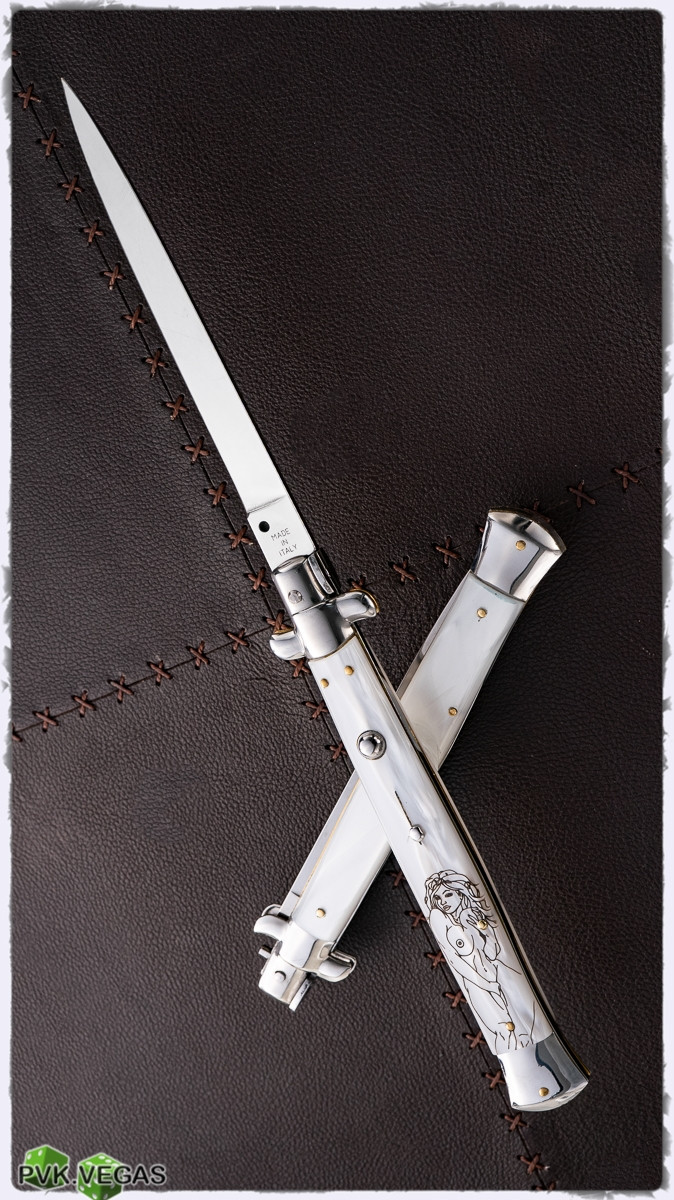 SKM 33CM Italian Stiletto w/ Girl - PVK