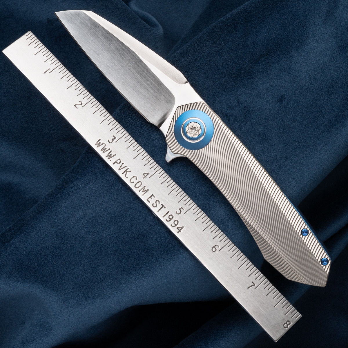 Skiff Made Blades Drifter, 2-Tone CPM154, Milled Titanium Scales