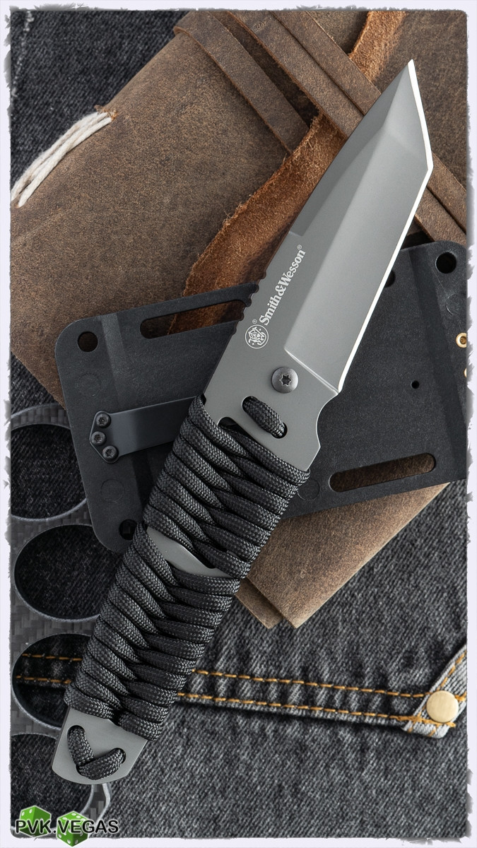 Smith & Wesson 910 Tanto Fixed Blade Knife SW910TA - PVK
