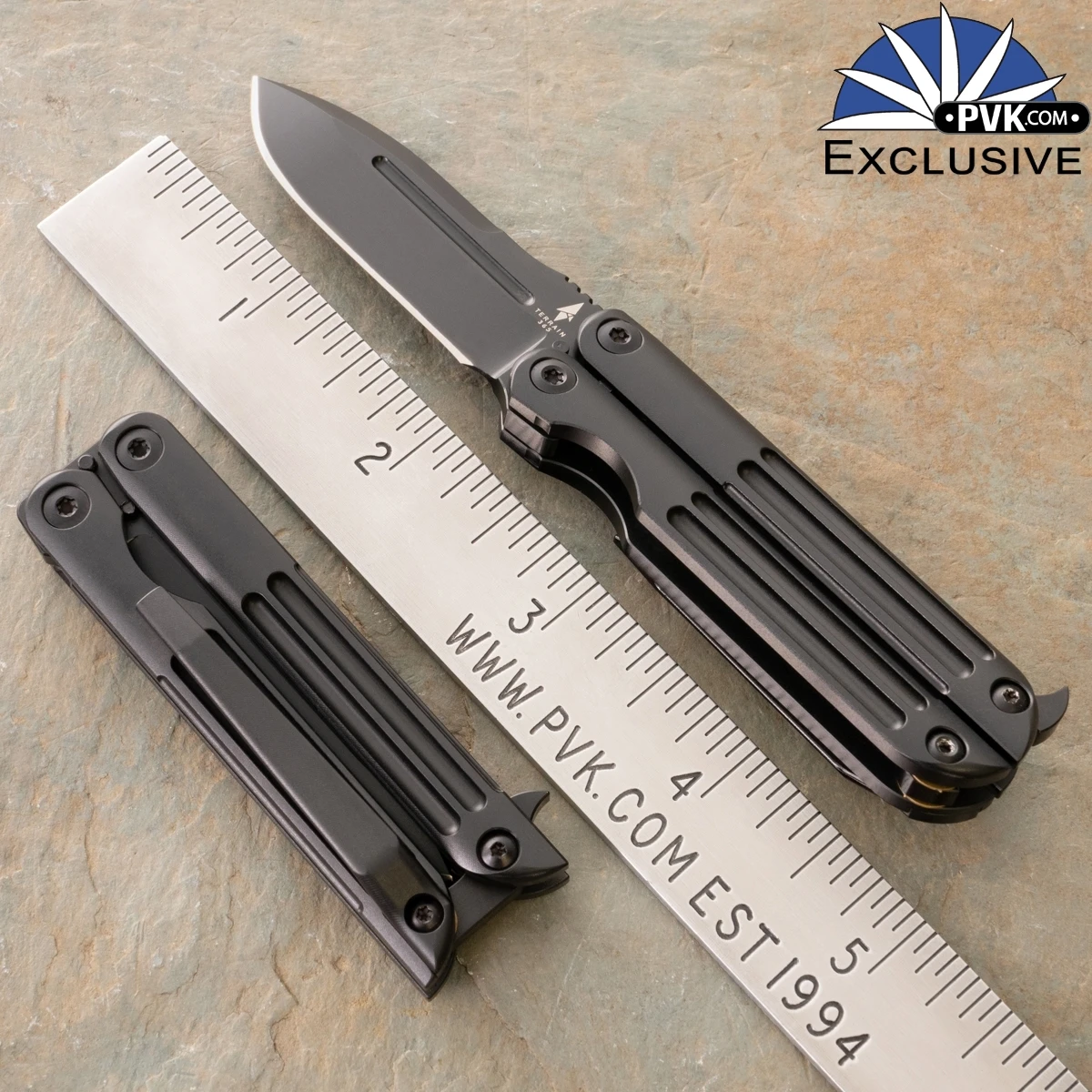 Terrain 365 Invictus Pocket Rocket Mini-Balisong Black DLC 