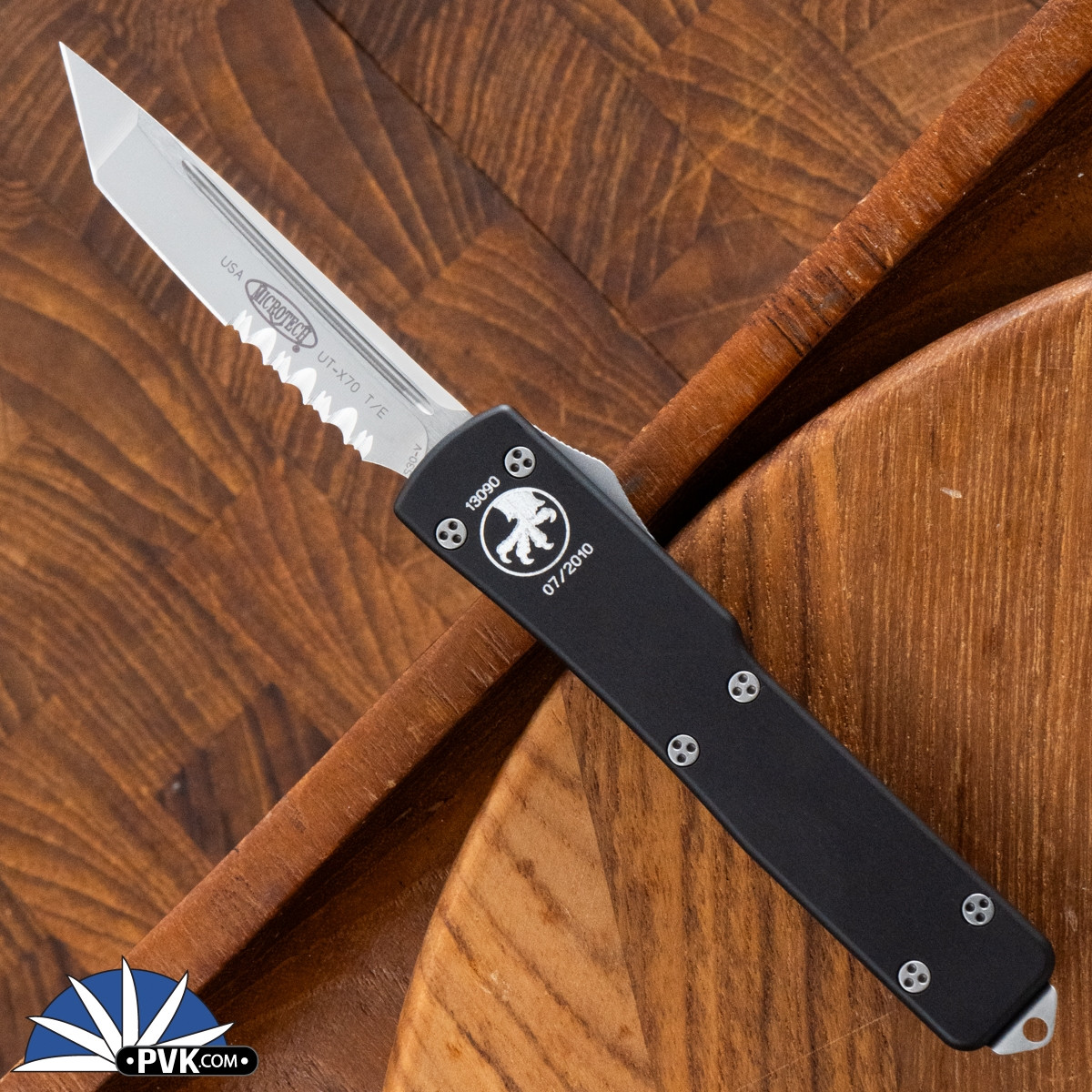 Vintage Microtech UTX-70 149-11 Tanto Stonewash Partial Serrated