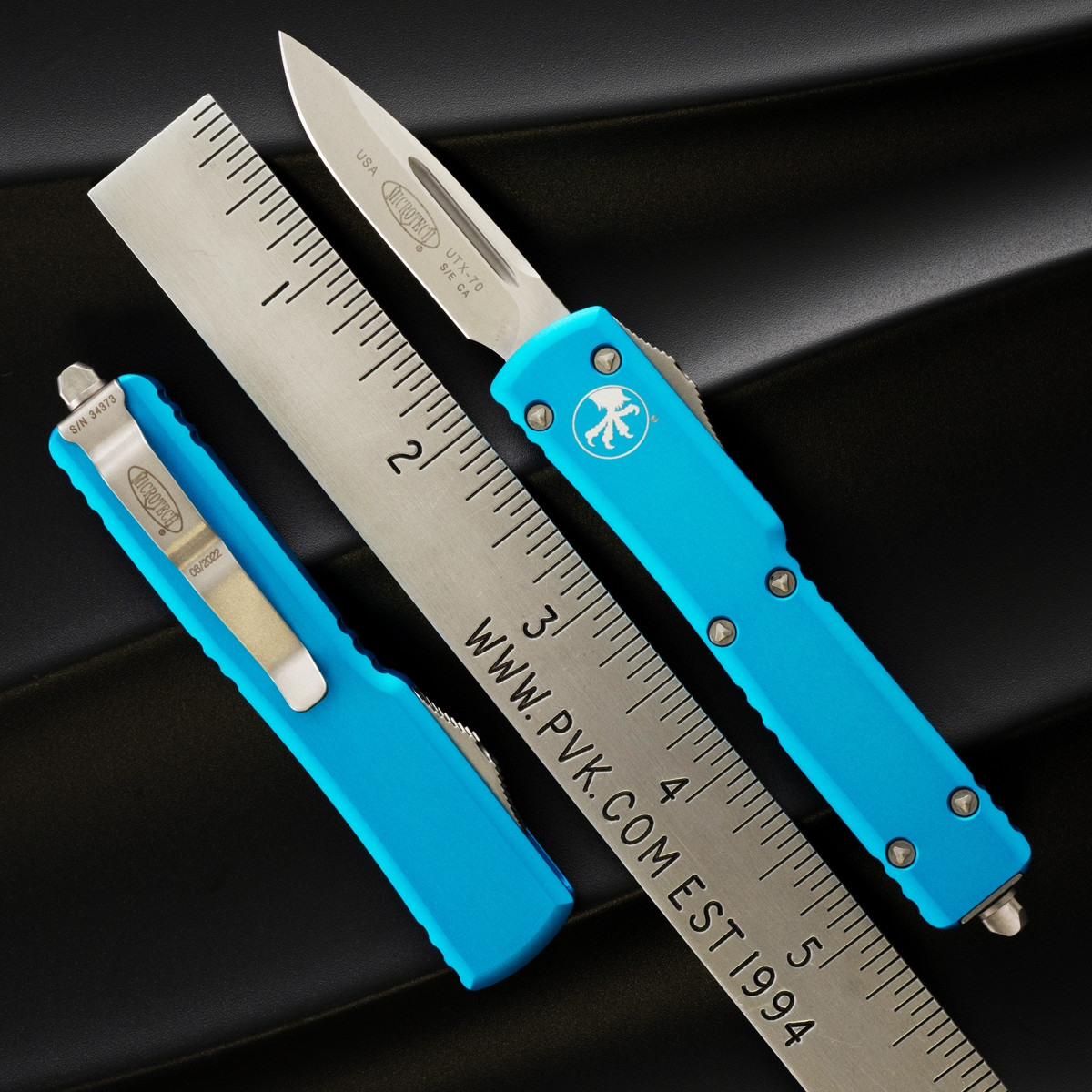 Microtech CA Legal UTX-70 S/E CA148-10TQ Stonewashed Turquoise