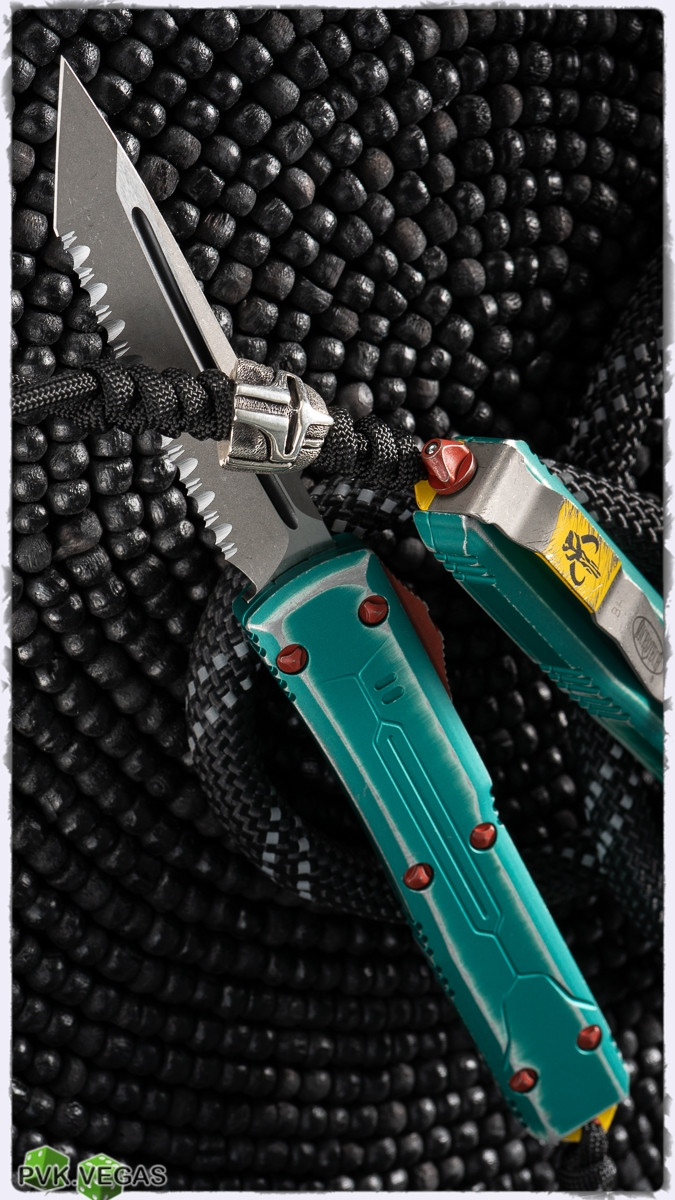 Microtech Ultratech Bounty Hunter 123-12BH W/ Sterling Silver Bead