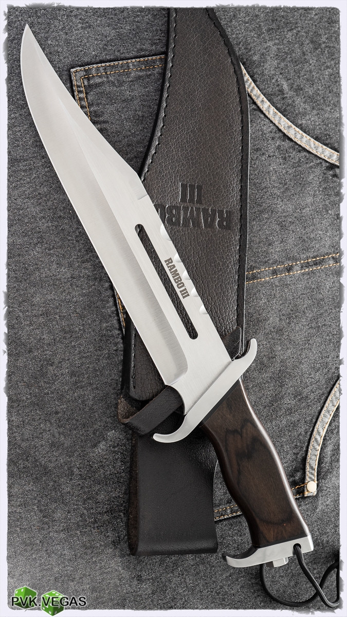 Rambo III Survival Knife With Leather Sheath - PVK