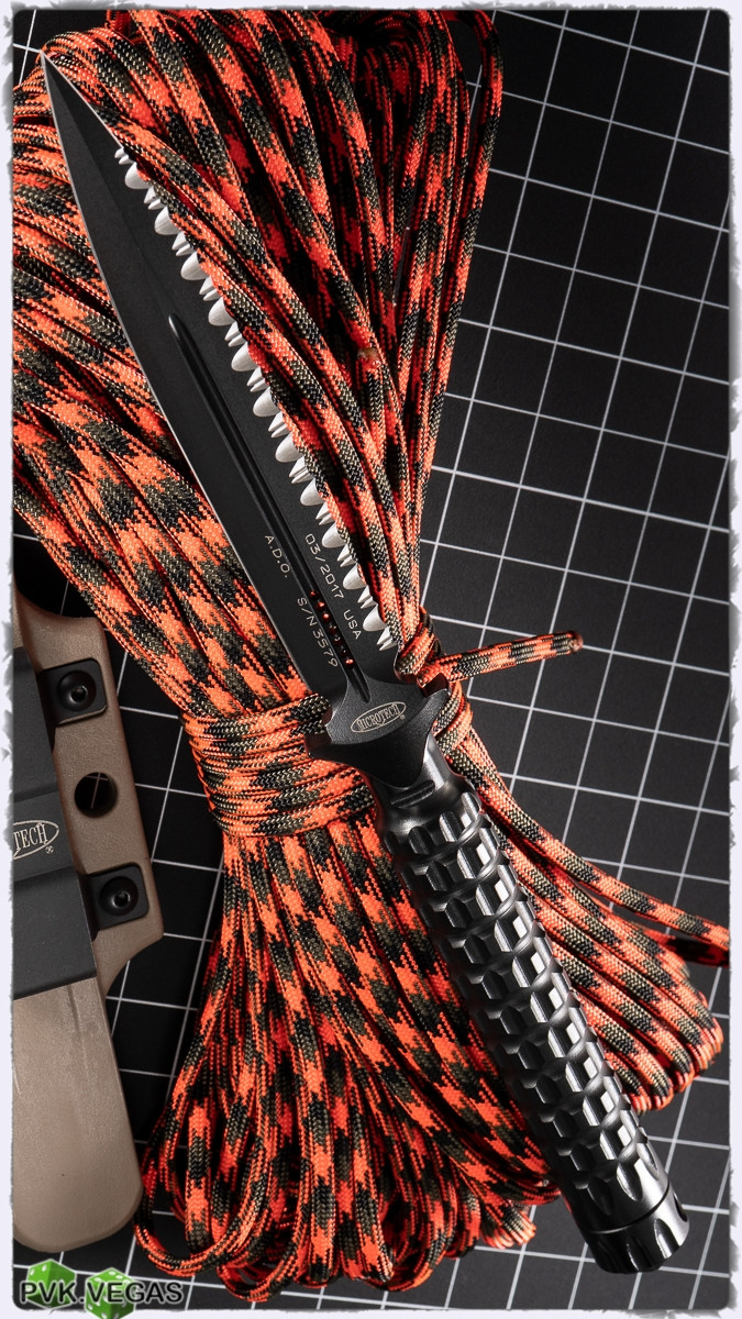 Microtech Ado Microtech A.D.O. 115-3 Fixed Blade D/E Full Serrated - PVK