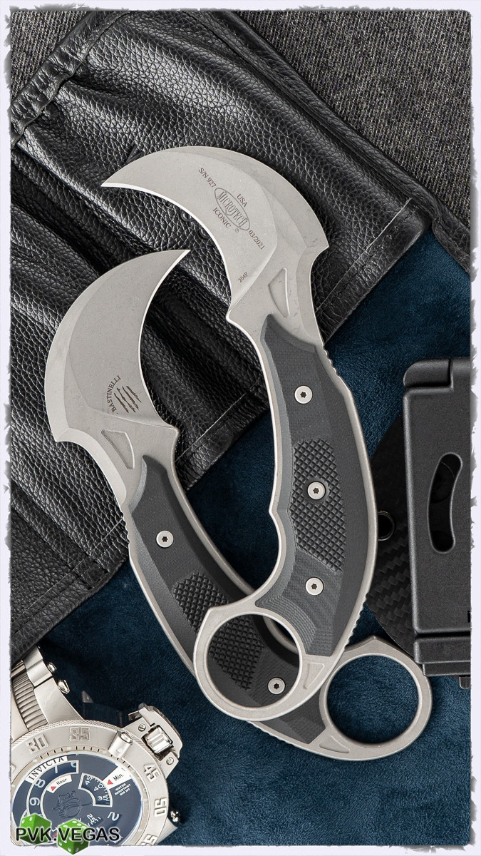 Microtech / Bastinelli Iconic Karambit 118-10APR Apocalyptic Right - PVK
