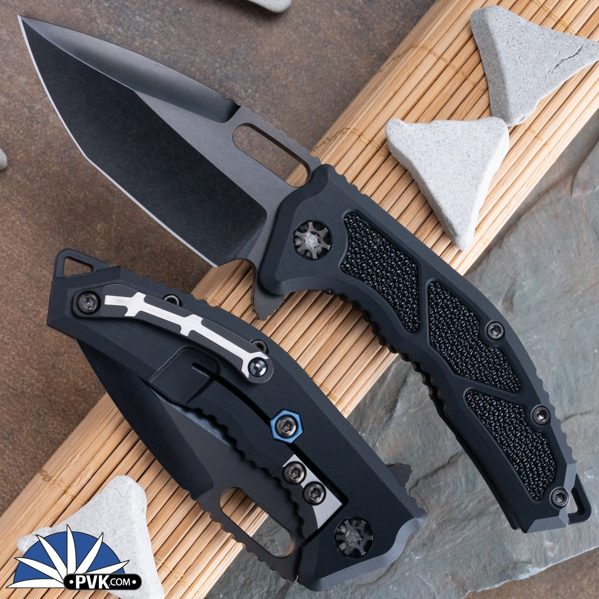 Heretic Knives Custom Medusa V3 Prototype, Tanto Stonewash DLC 