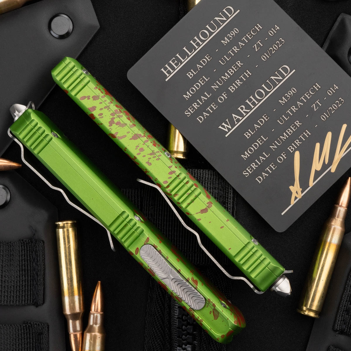 Microtech Ultratech Set 119-10SETZTS Hellhound & Warhound