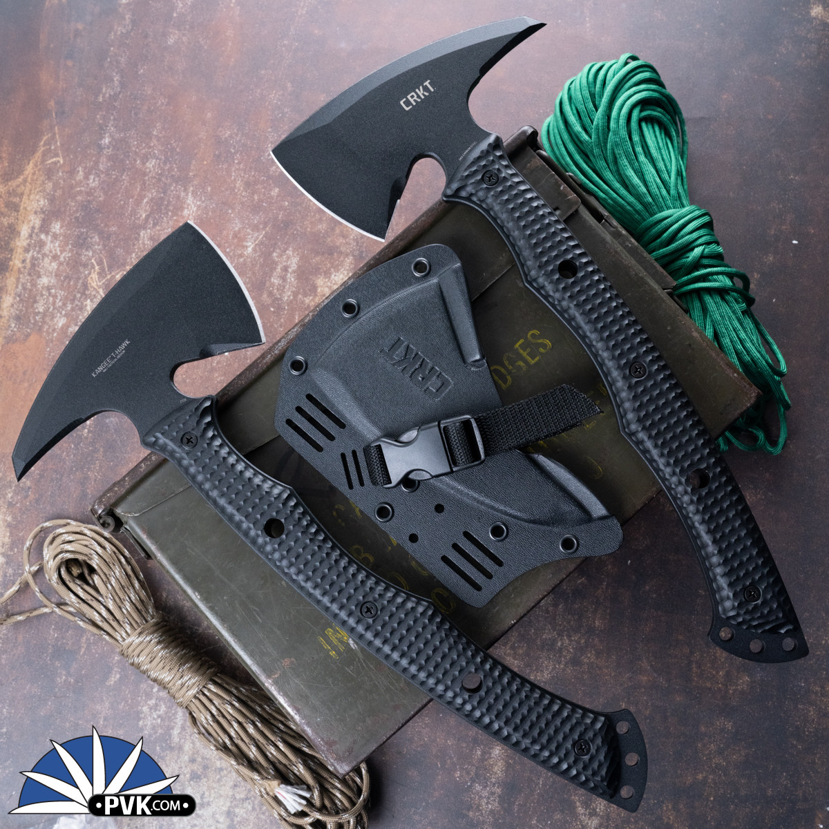 CRKT 2725 Ryan Johnson Design Kangee T-Hawk Tomahawk with Spike