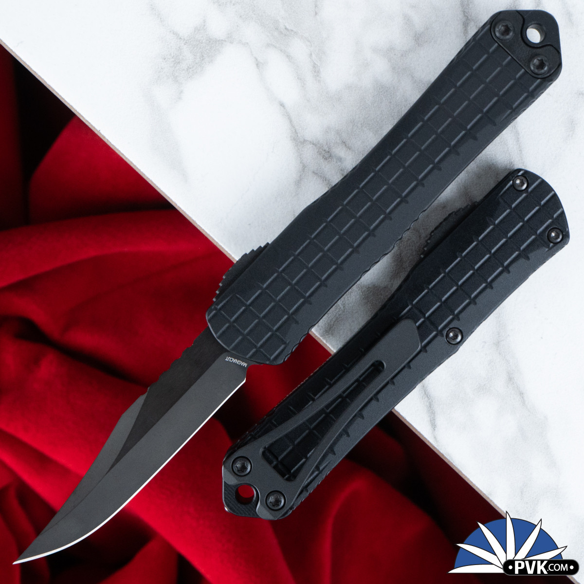 Heretic Knives Manticore-S Bowie DLC Blade, Black Grenade Grip