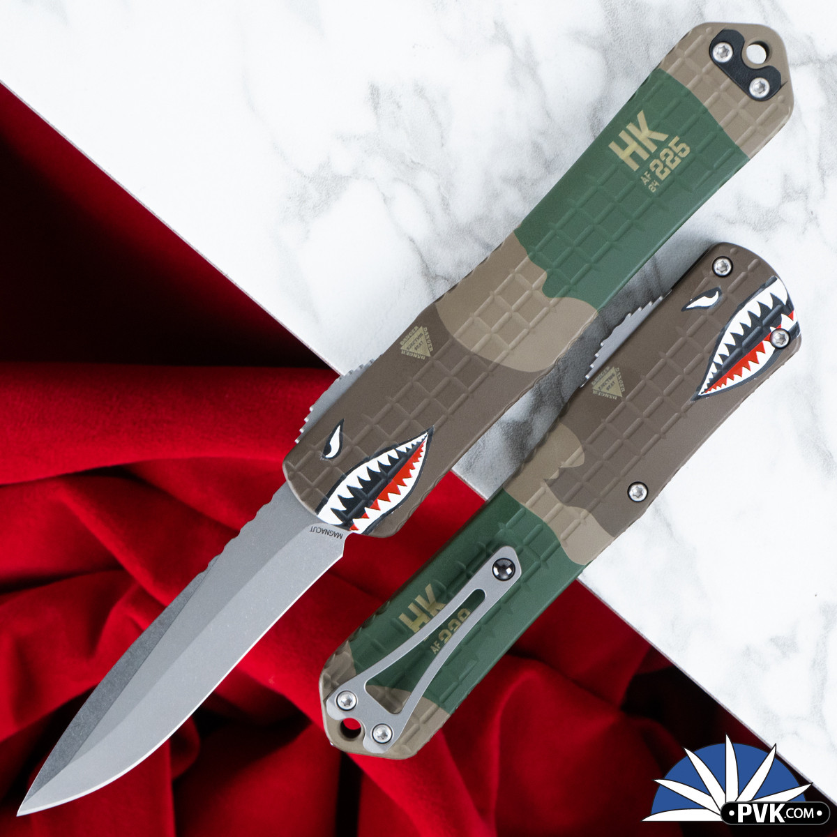 Heretic Knives Manticore-X Magnacut Recurve Stonewash Blade, A-10