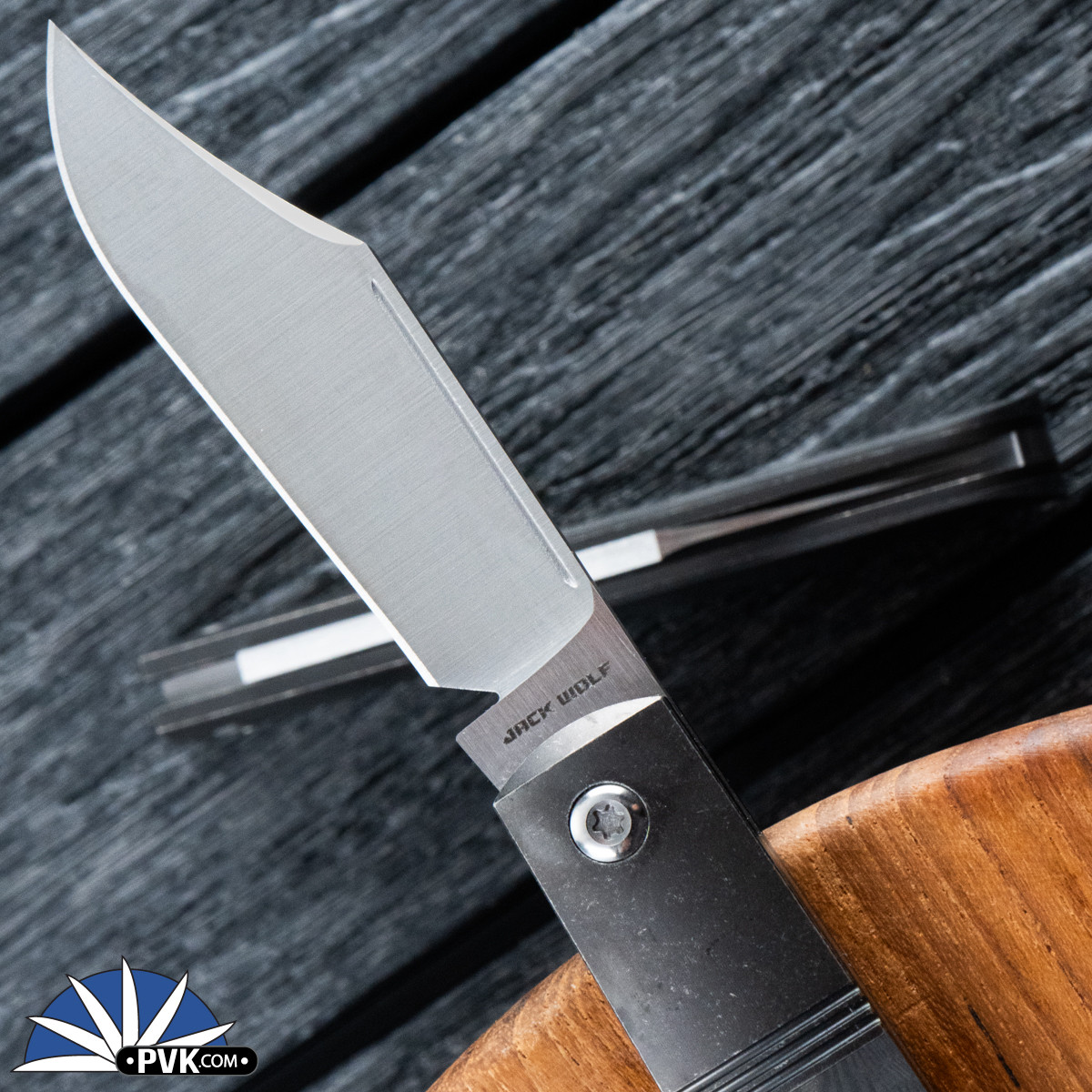 Jack Wolf Knives Big Bro Jack V2 Belt Satin Blade, Fat Carbon