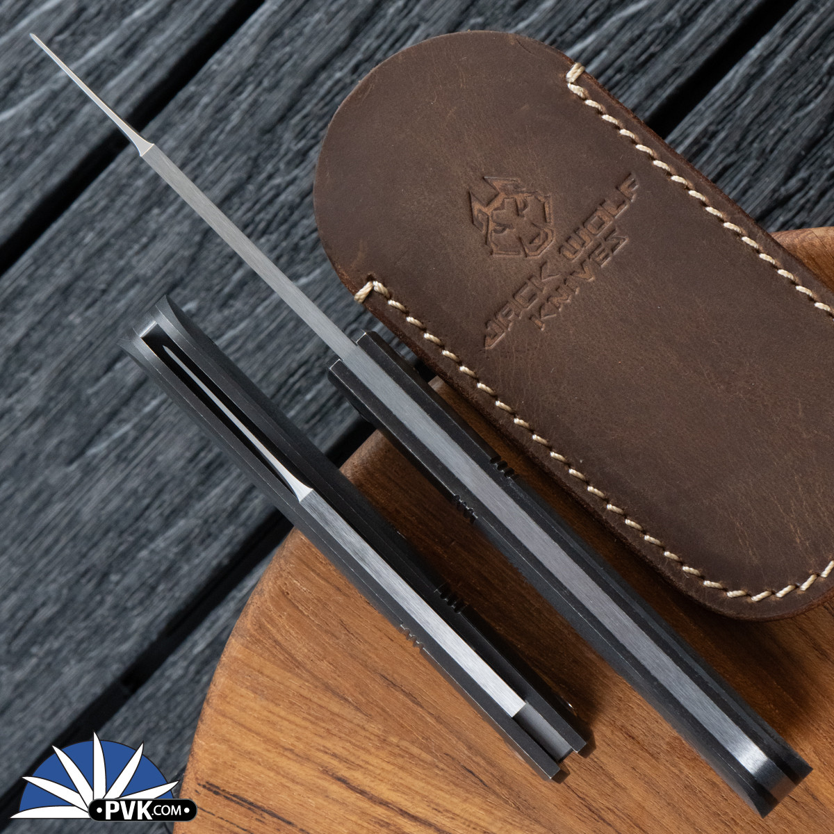 Jack Wolf Knives Big Bro Jack V2 Belt Satin Blade, Fat Carbon