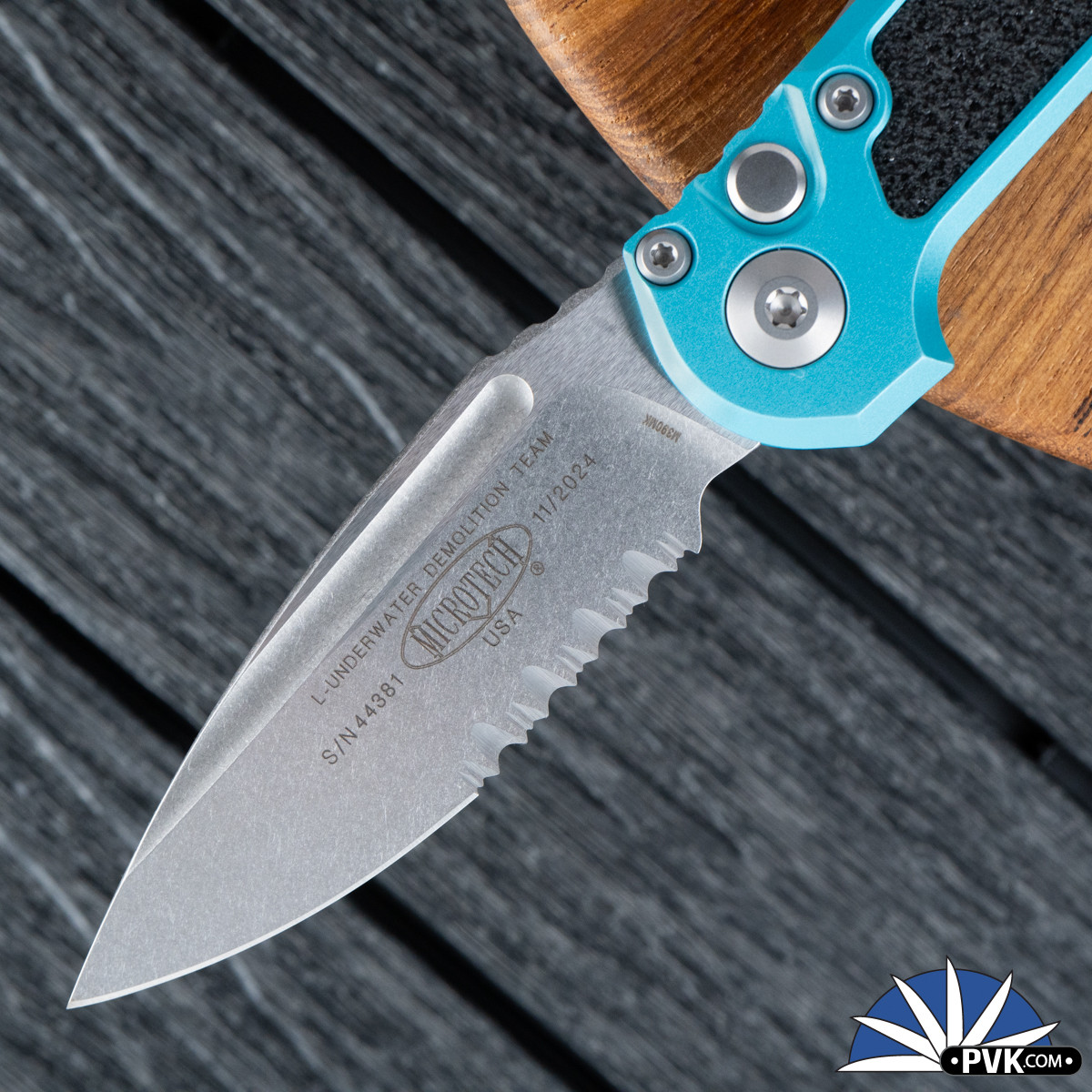 Microtech LUDT Gen 3 1135-11TQ Stonewash Partial Serrated Blade