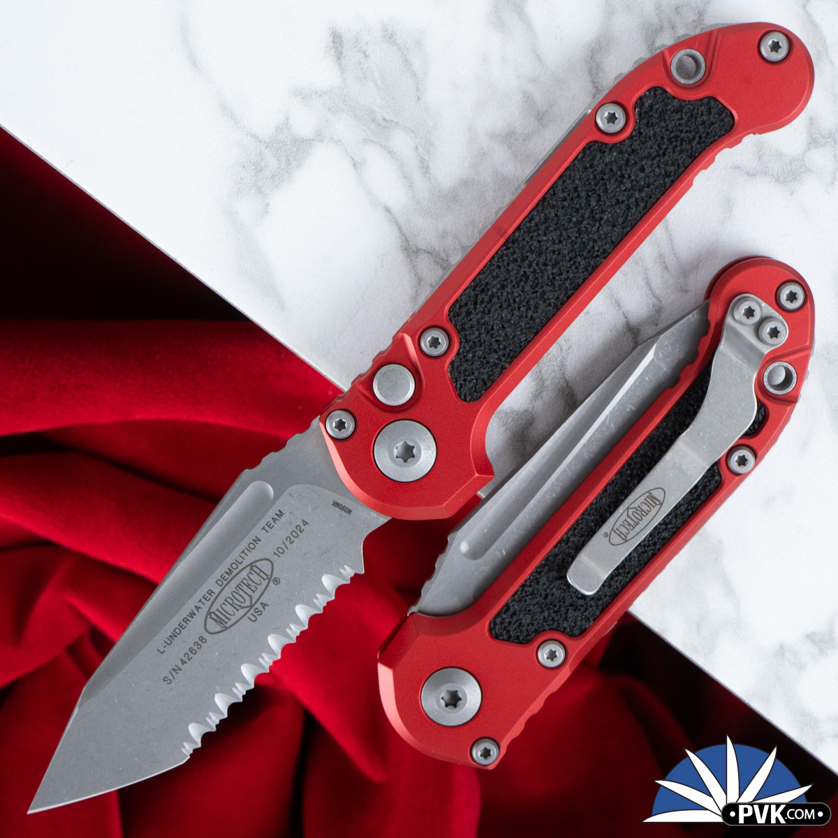 Microtech LUDT Gen 3 1136-12APRD Tanto Apocalyptic Full Serrated