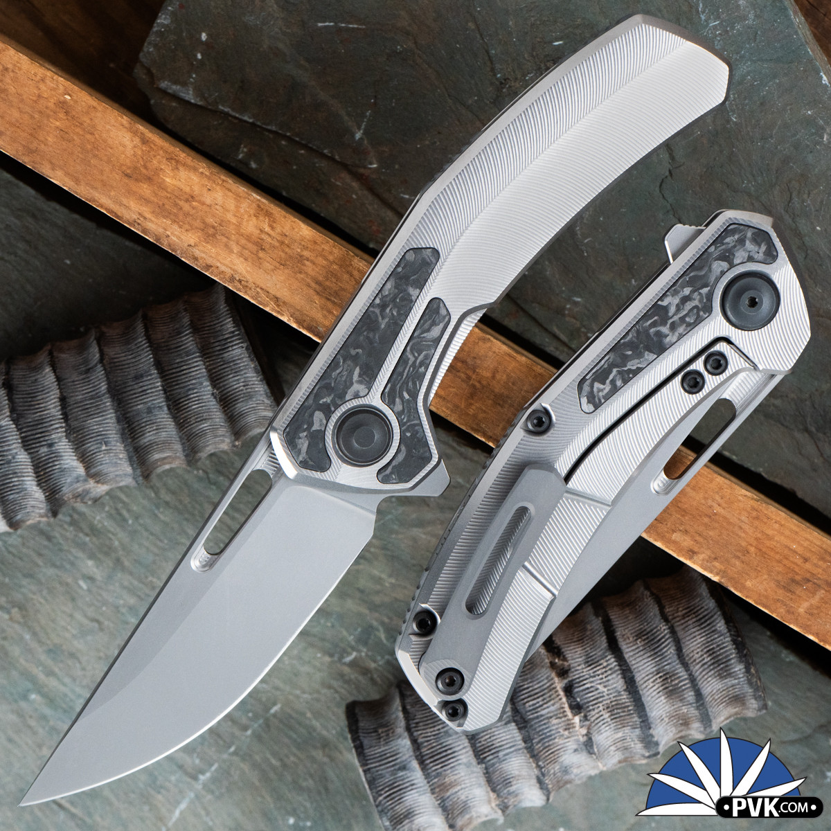 Tactile Knife Co. Archer Bead Blast Magnacut Blade, Titanium