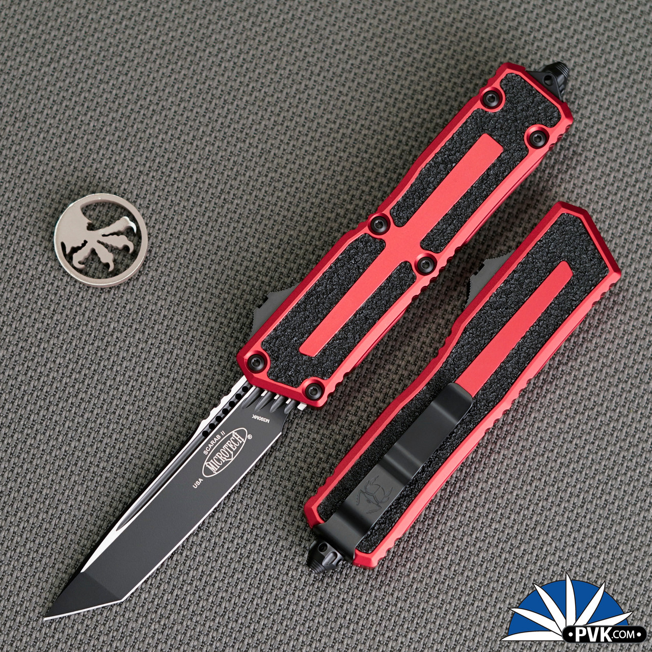 ◆ept◆ DIVE LE BLACKRED 11374269 Microtech Scarab 2 Gen 3 1279-1RD Tanto Black Blade, Red