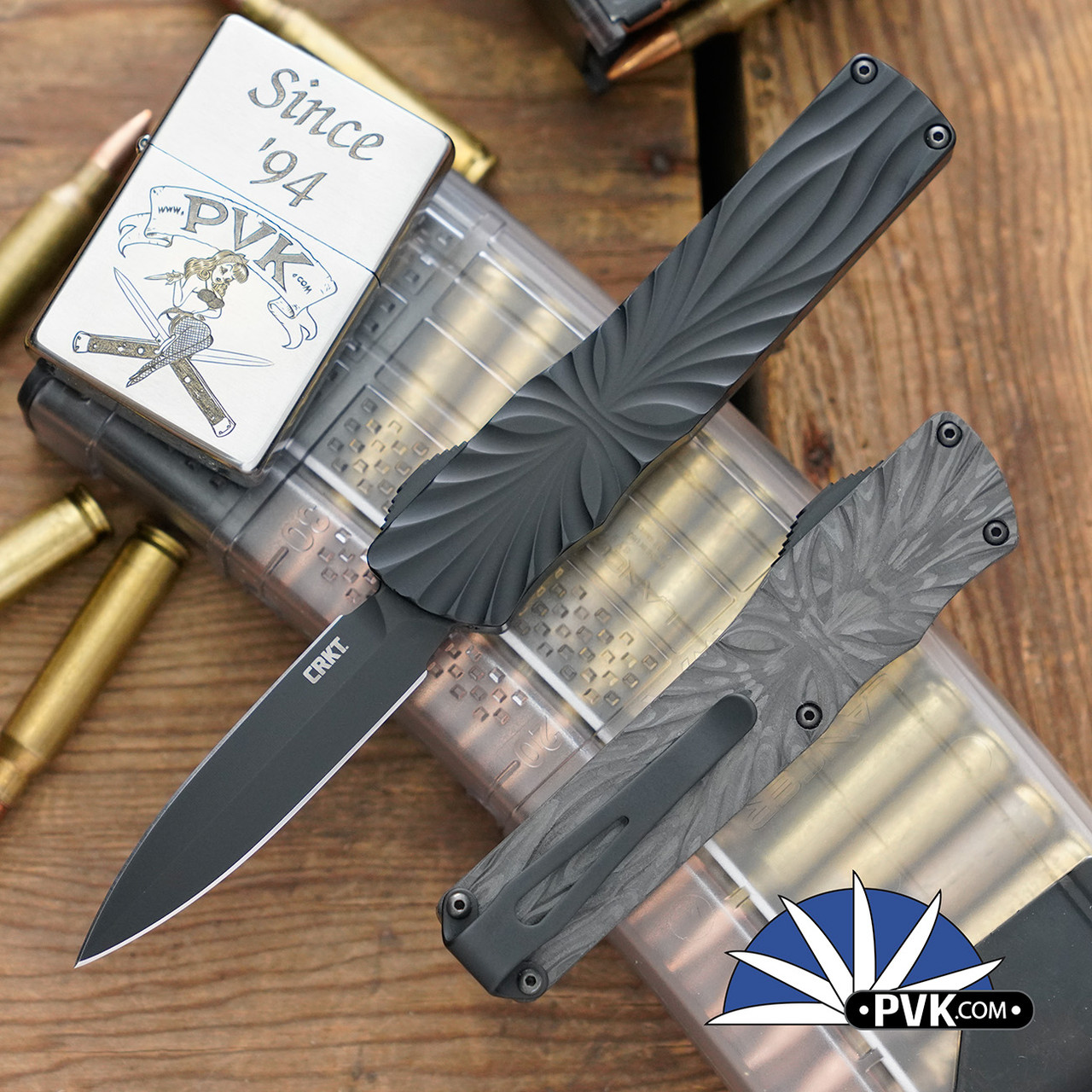 CRKT A1101 Brian Tighe Design Auto Twist Tighe Compact, CPM 