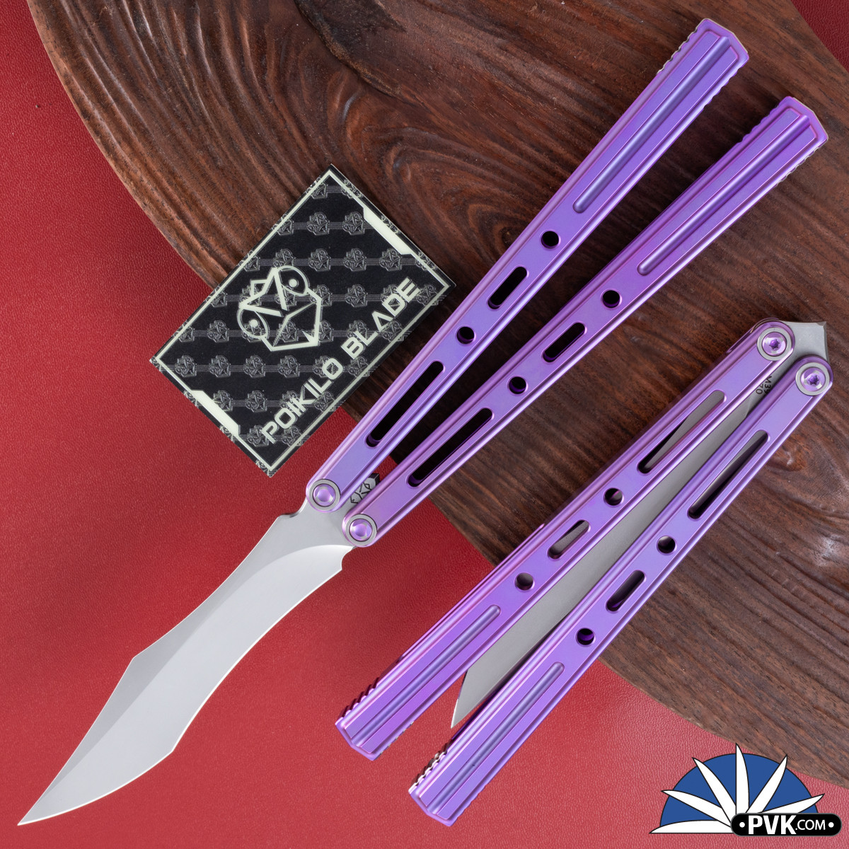 Poikilo Blade, Balisong Series, PM3, Pearlescent Stonewash Blade