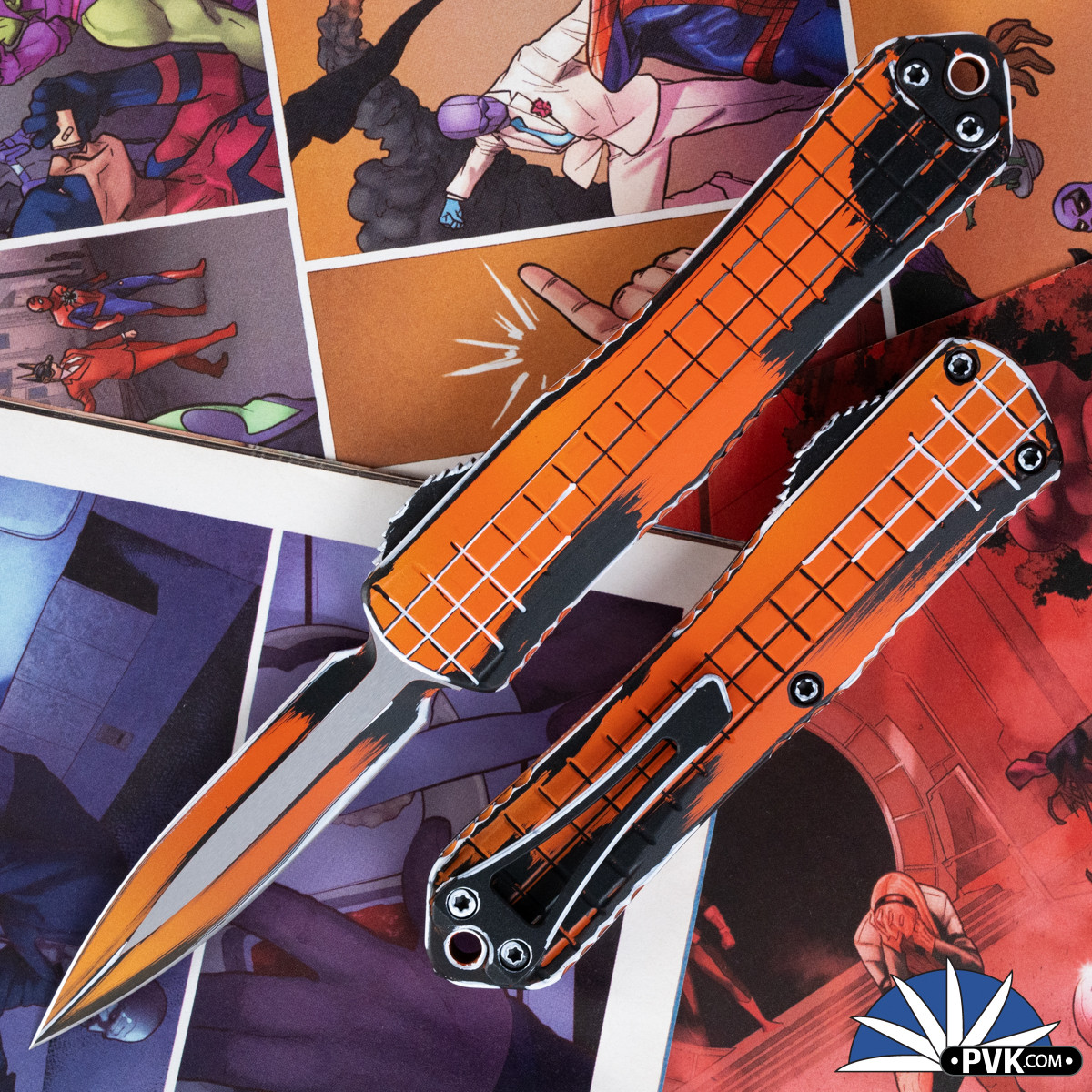 Heretic Knives Manticore-E Magnacut Double Edge CEL Shade Orange - PVK