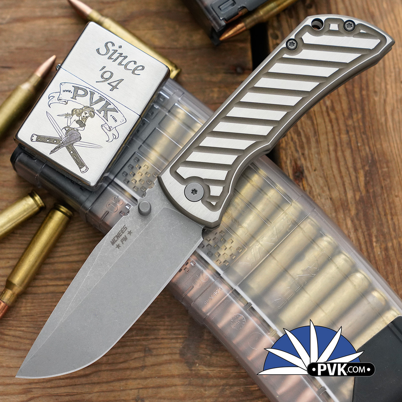 Mcnees Custom Knives Mac 2 3.5 Gen 2 Magnacut Blade, Matte Satin