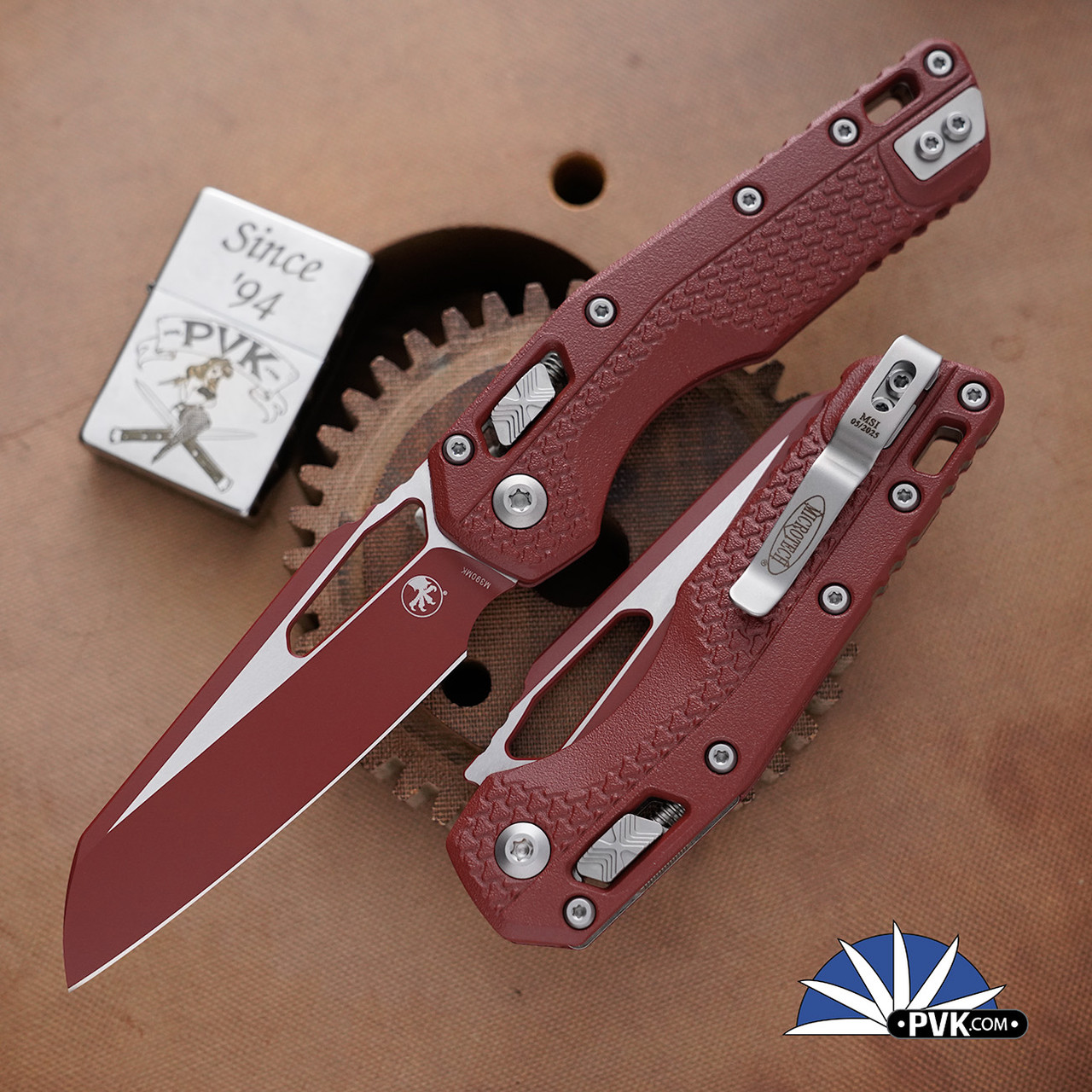 Microtech Standard Issue MSI 210T-1PMCCM Ram-Lok Polymer, Crimson