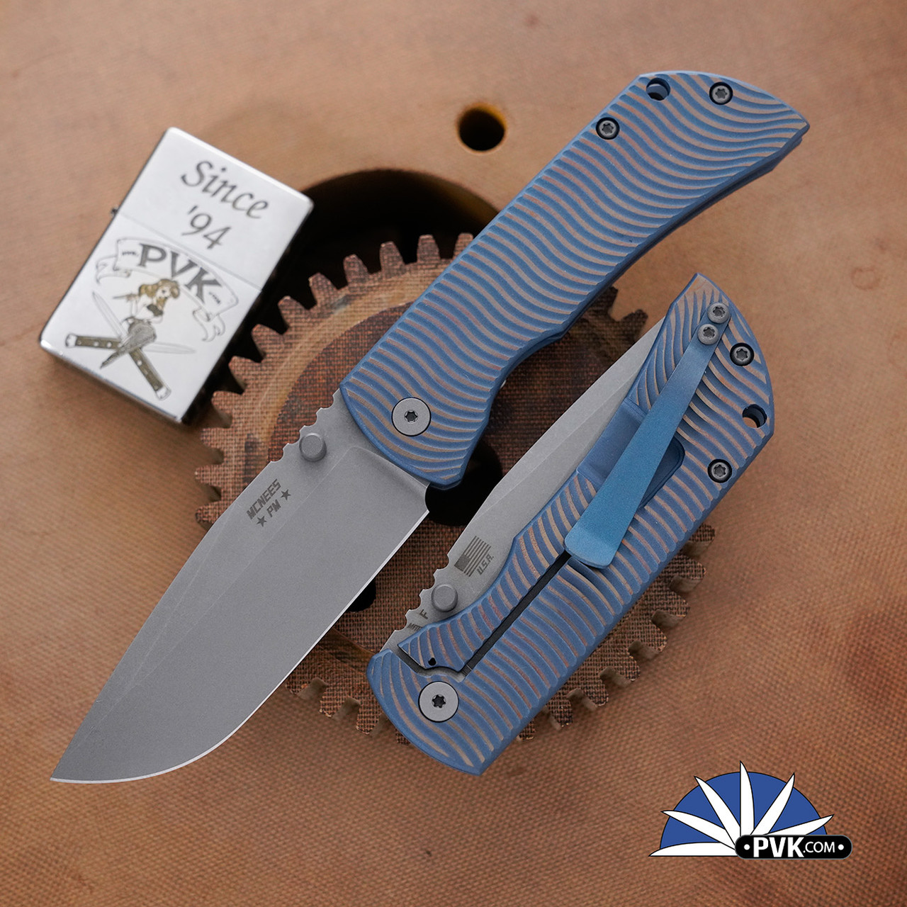 Mcnees Custom Knives Mac 2 3.5 Gen 2 Magnacut Blade Atomic Blue